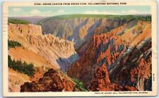 Postcard - Grand Canyon From Grand View, Yellowstone National Park picture
