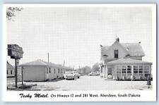 Aberdeen South Dakota SD Postcard Tesky Motel Exterior Roadside c1920's Antique picture