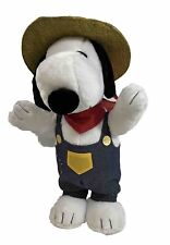 Large Snoopy Peanuts Fall Harvest Farmer  Standing Plush  21” Tall Door Greeter picture