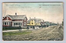 Deckerville MI-Michigan, Minden St Residences, Antique Vintage c1914 Postcard picture