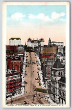 Albany, NY, State Street, Architecture, Street Cars, Antique Vintage Post Card picture