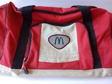 Rare Vintage McDonald's LARGE Sports Gym Travel Duffel Bag Multi Pocket RED picture