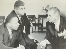 MLK, Young, Johnson Civil Rights Press Photograph 1968 #historyinpieces picture