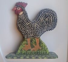 Vtg 1987 Menno Shirk Rooster Chicken Wood Figure Carving Lanc Pa Folk Art Signed picture