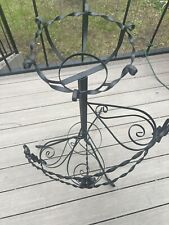 Vtg. Wrought Iron 4 Tier Planter 1950’s Black Marked picture