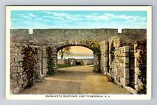 Fort Ticonderoga NY-New York, Entrance To Court Yard, Antique, Vintage Postcard picture