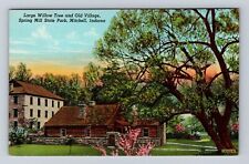 Mitchell IN-Indiana, Old Village, Spring Mill State Park, Vintage Postcard picture