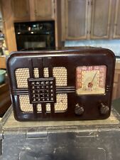 Knight Ranger 5 tube radio small brown marbled table model 1946-1948 picture