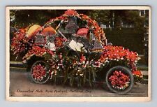 Portland OR-Oregon, Decorated Auto Rose Festival, Antique, Vintage Postcard picture