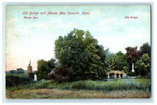 c1910 Old Bridge and Minute Men Concord Massachusetts MA Postcard picture