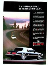1989 Buick Riviera Vintage A Classic  ALL Over Again Original Print Ad 8.5 x 11