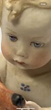 CAPODIMONTE GIUSEPPE CAPPE 1959 BABY AND DOG FIGURINE SCULPTURE. picture