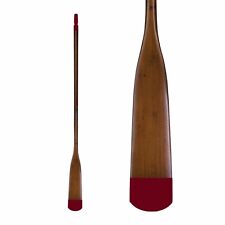Handcrafted Wooden Boat Oar, Antique Red Tip, 72