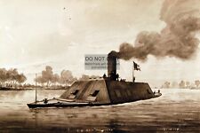 CSS ARKANSAS CONFEDERATE CIVIL WAR IRON CLAD NAVY STEAM SHIP 4X6 PHOTO POSTCARD picture