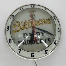 Biltmore Dairy Products Bubble Light Advertising Clock Tested & Working Rare  picture