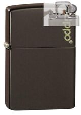 Zippo 49180ZL Brown Matte Logo Full Size Lighter with PIPE INSERT PL picture