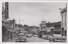 Sonora California Street View Uptown Theatre Old Cars RPPC Photo Postcard picture
