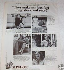 1975 print ad page - Supp-Hose Pantyhose hosiery Lucille Farley long sleek sexy picture