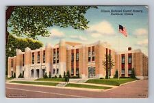 Rockford IL-Illinois, Illinois National Guard Armory, Antique Vintage Postcard picture