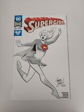 Supergirl OA Original Art Sketch On Blank Cover By Andrew Pepoy 2022 picture