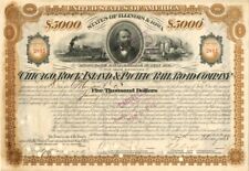 Chicago, Rock Island and Pacific Railroad Co. Bond - Issued to Drexel Morgan and picture
