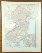 Vintage 1901 NEW JERSEY Map 11