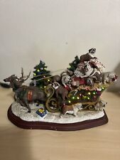 Danbury Mint Christmas Bulldogs Santa Sleigh Reindeer Tree RARE Vintage 18 Dogs picture