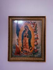 1960s Our Lady of Guadalupe Mexican Lithograph in Cavalli & Poli Italian Frame picture