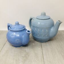 Vintage Shawnee USA Pottery Blue Teapot Lot picture