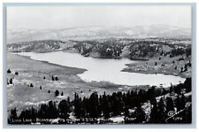 Yellowstone Park Long Lake Beartooth Mts Photo Postcard RPPC Sanborn Y-1930 picture
