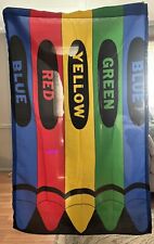 Set Of 2, Vintage JC Penney Crayola Crayons Curtain Panel 48x64 picture