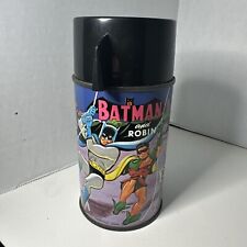 Vintage 1966 Rare Batman and Robin Collectible Metal  Thermos Beautiful picture