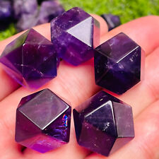 5pc Natural amethyst quartz dodecahedron crystal specimen healing  picture