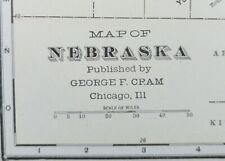 Vintage 1903 NEBRASKA Map 22