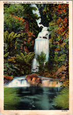 C. 1930's Huntington Falls Golden Gate Park San Francisco CA Postcard Waterfall picture