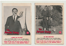 VINTAGE 1964 ADDAMS FAMILY TV SHOW SCANLENS DONRUSS TRADING CARDS 24 25 GOMEZ picture