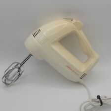 Vintage Sunbeam Mixmaster 2484 Almond/White 6-Speed Hand Mixer~Tested Works picture