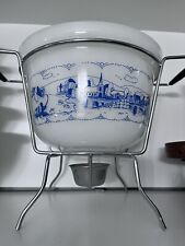 AGEE/CROWN PYREX (Australia) “OLD COUNTRY BLUES” Large Tubby & Hostess Stand NOS picture