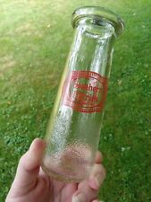 VERY RARE Southern Dairies One Pint Tall Slim Textured Glass Milk Bottle Vintage picture