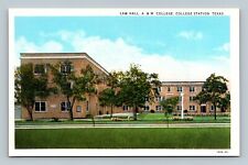 COLLEGE STATION, Texas TX A & M COLLEGE~LAW HALL Postcard picture