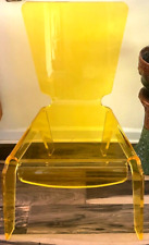 MCM Yellow Lucite /acrylic Molded Chair 3 x 2 x 2 ft. ½ inch thick Vintage Rare picture
