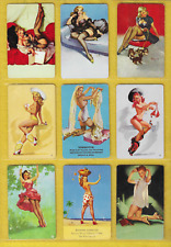 9 Vintage Pinup Playing Cards Gil Elvgren (7) Joyce Ballantyne (2)  1950s-1960s picture