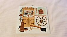 Old Fashioned Kitchen Multi Colored Ceramic Tile Trivet or Wall Hanging  picture