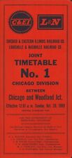 Chicago & Eastern Illinois RR + Louisville & Nashville RR Joint Timetable 1969 picture