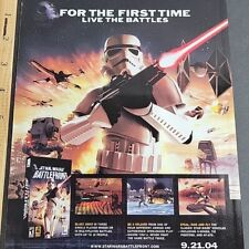 2004 Print Ad Stormtrooper Star Wars Battlefront Video Game Release Promo Page picture