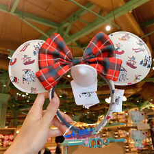 Disney Parks Holiday Lodge Snow Mickey Christmas Minnie Mouse Ears Headband 2021 picture