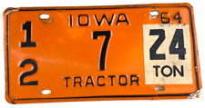 Vintage Iowa 1964 Truck License Plate Tag 24 Ton Butler County Decor Collector picture