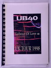 UB40 Itinerary Original Vintage Labour Of Love III UK Tour 1998 picture