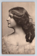 Profile Portrait of Beautiful Pretty Lady Pink Perfection Fairman Co Postcard picture