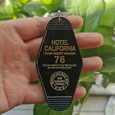 The Eagles Hotel California Motel Keychain Vintage Keyring BLACK Collectible NEW picture